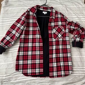 Lacoste Red and Black Plaid Shirt